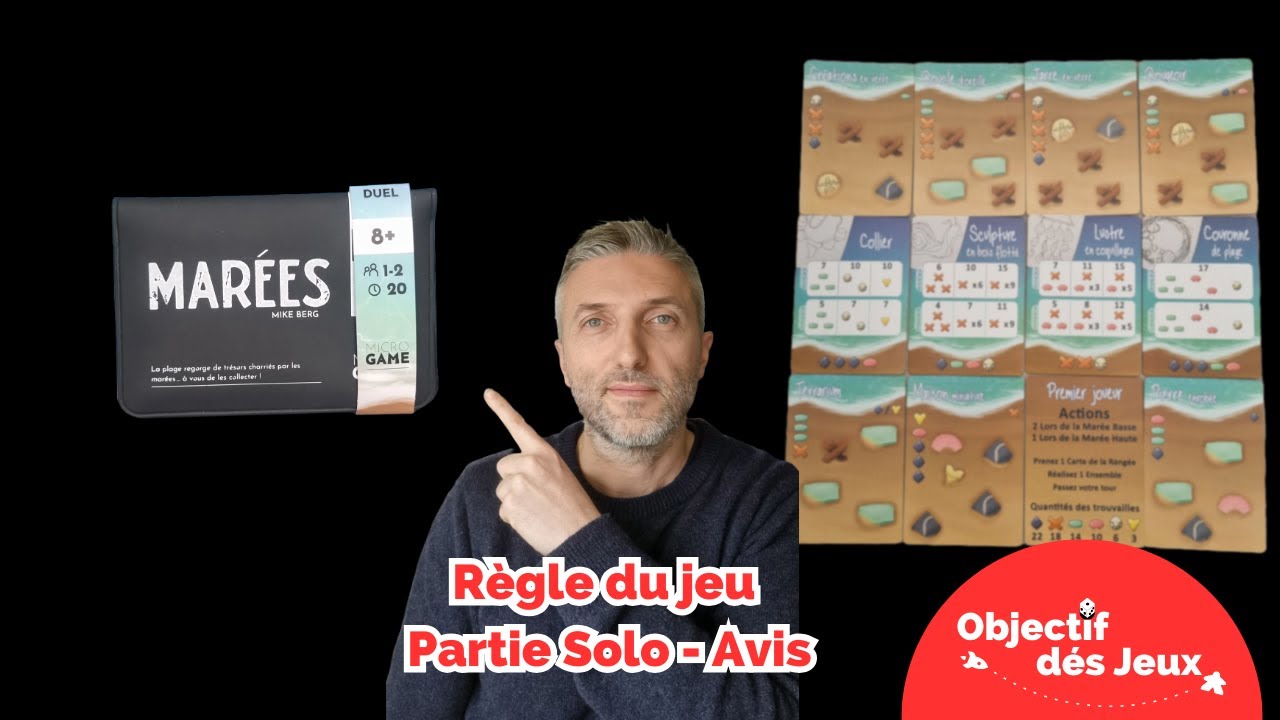 Marées - Comment jouer une partie solo avec vidéo règle du jeu de société. Matagot