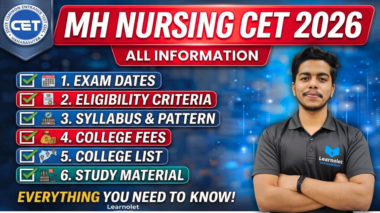MH Nursing CET 2026 Complete Information | Exam Date, Eligibility, Syllabus, Fees & Colleges