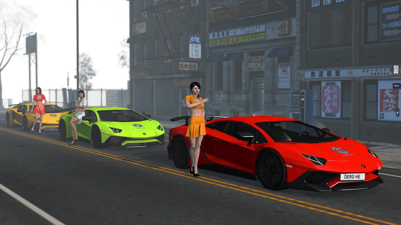 Girls Driving Lamborghinis 3D Animation