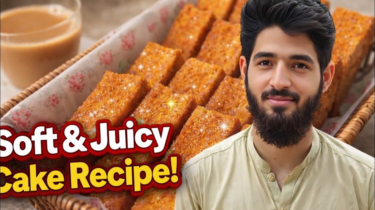 “Soft & Juicy Cake Recipe | Moist Cake with Sugar Syrup”