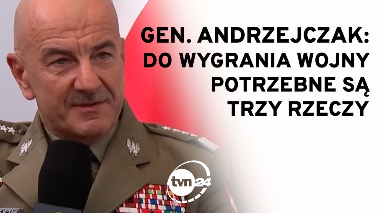 Gen. Rajmund Andrzejczak w rozmowie z dziennikarzem TVN24 BiS Janem Niedziałkiem