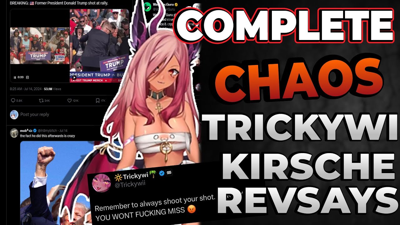 Хаос вокруг убийства Трампа — Trickywi Kirsche Rev — новости Vtuber