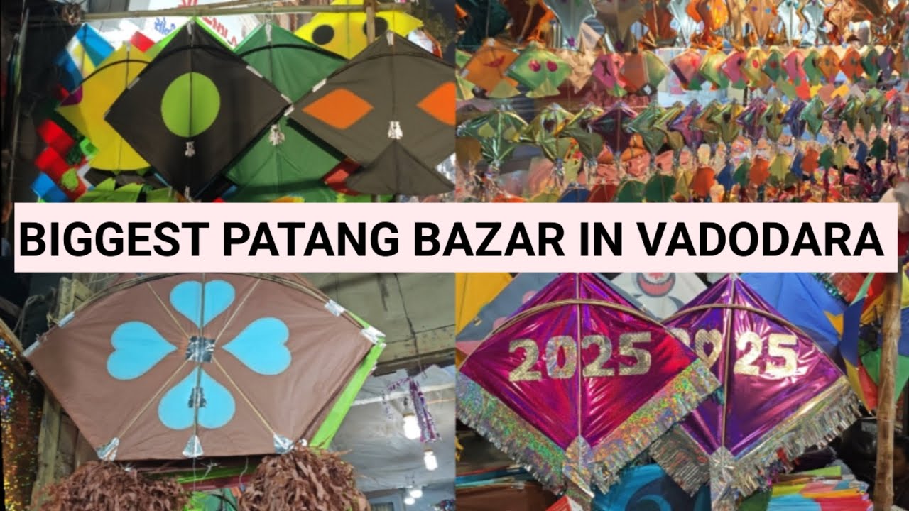 MANDVI PATANG BAZAR VADODARA || ALL IN ONE UTTARAYAN ITEMS AVAILABLE 🔥