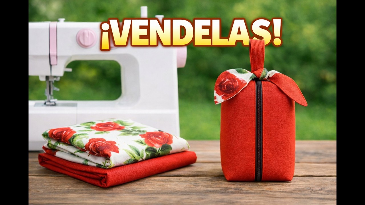¡No Tires tus retazos! Haz estas Cartucheras fáciles y véndelas rápido 💰🧵