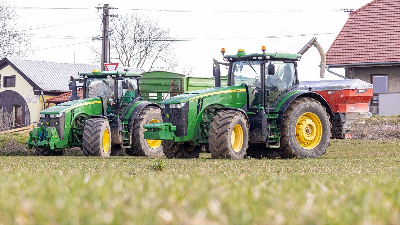Jarné prihnojovanie 2022 - John Deere 8370R & 8400R