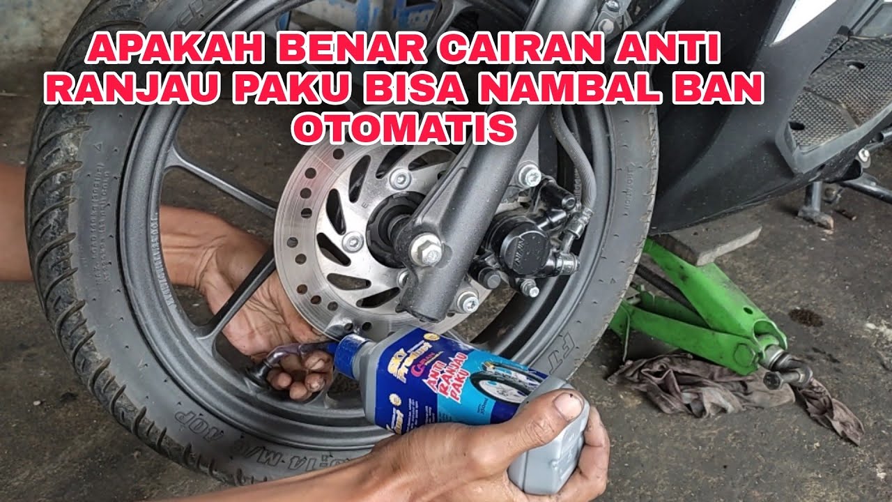 Uji coba cairan anti ranjau paku untuk ban tubles