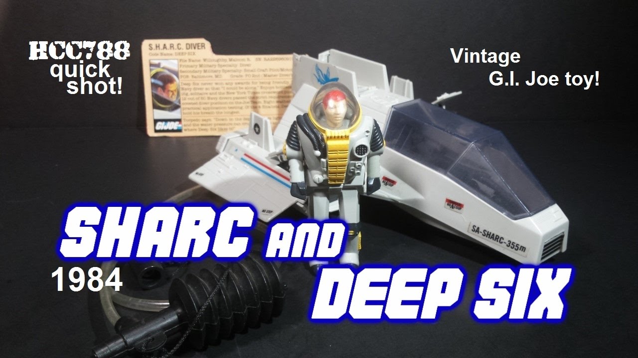 HCC788 Quick shot: 1984 SHARC and DEEP SIX - vintage G.I. Joe toy!