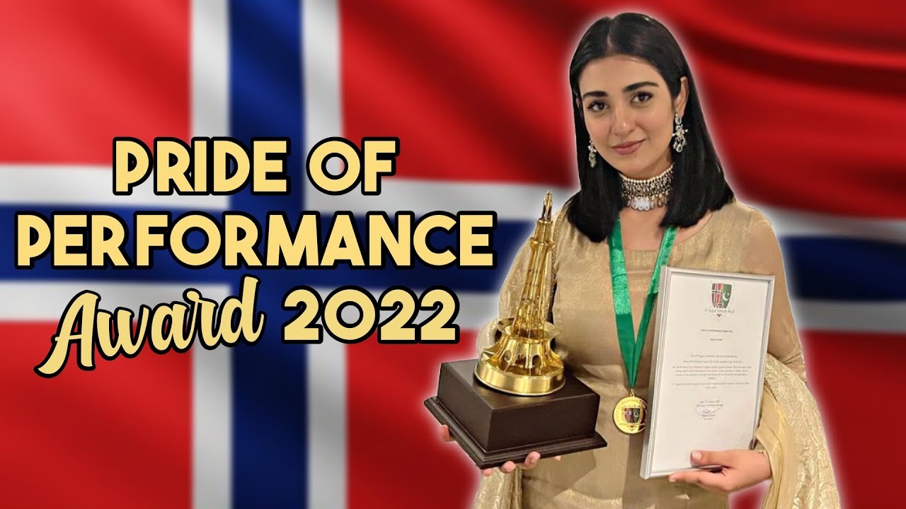 Sarah khan gets pride of performance from Norway 🇳🇴 14 august committee oslo 14/08/2022