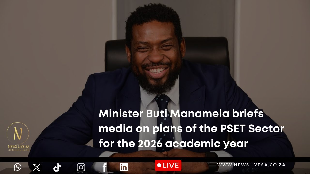 Minister Buti Manamela briefs media on plans of the PSET Sector for the 2026 academic year