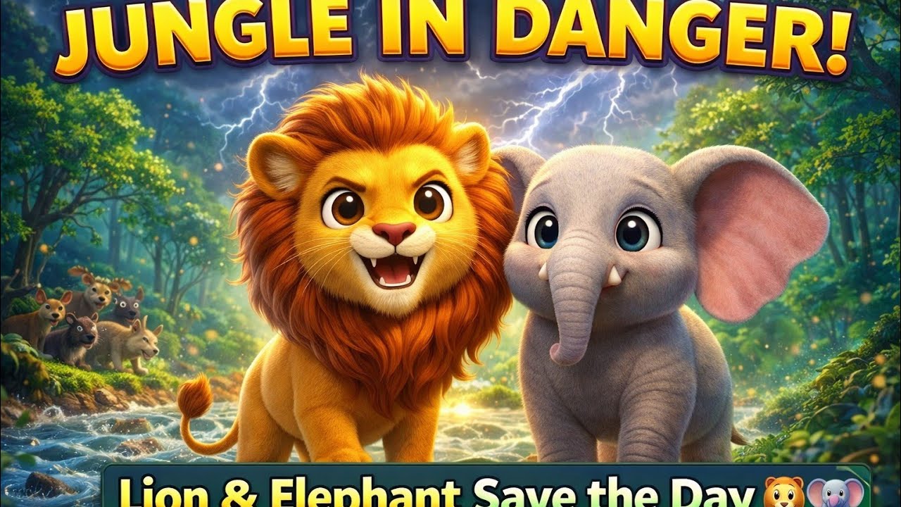 The Lion & The Elephant – A Powerful Jungle Friendship Story