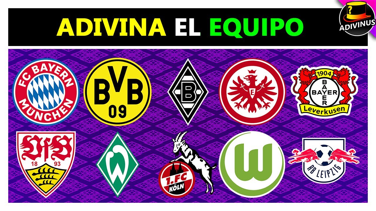 ADIVINA EL EQUIPO DE FUTBOL ALEMÁN - ADIVINA EL ESCUDO DE FUTBOL DE LA BUNDESLIGA - QUIZ TRIVIA