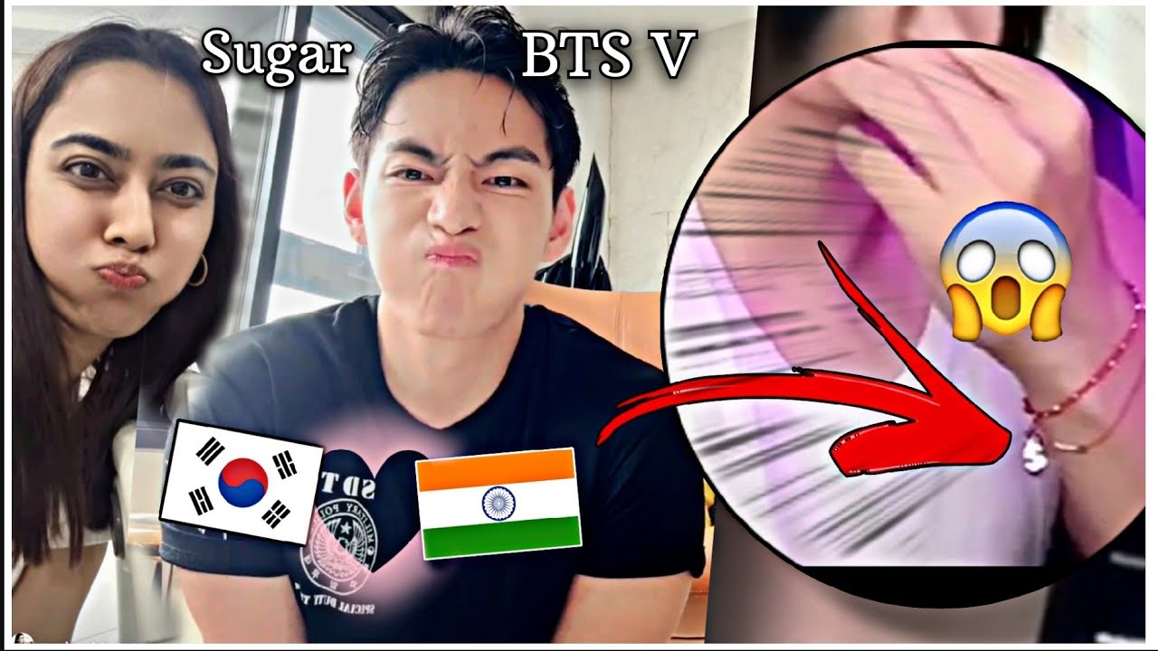 Taehyung's showing Indian girl pendant 🤔🧐|V and sugar| 🇮🇳💞🇰🇷@viralmax4321