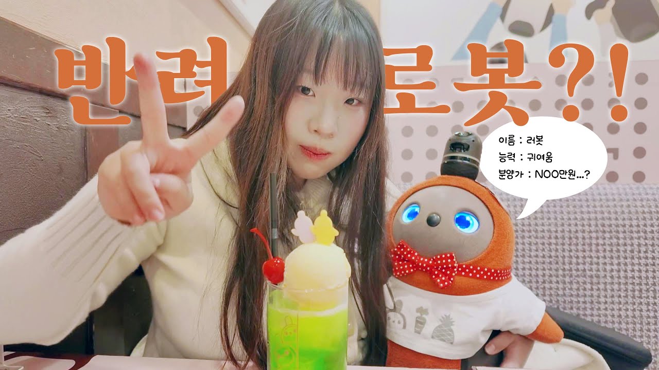 반려로봇이 반겨주는 카페에 가봤습니다 🎀 러봇 카페 LOVOT CAFE ˚✧₊⁎ 일본워홀
