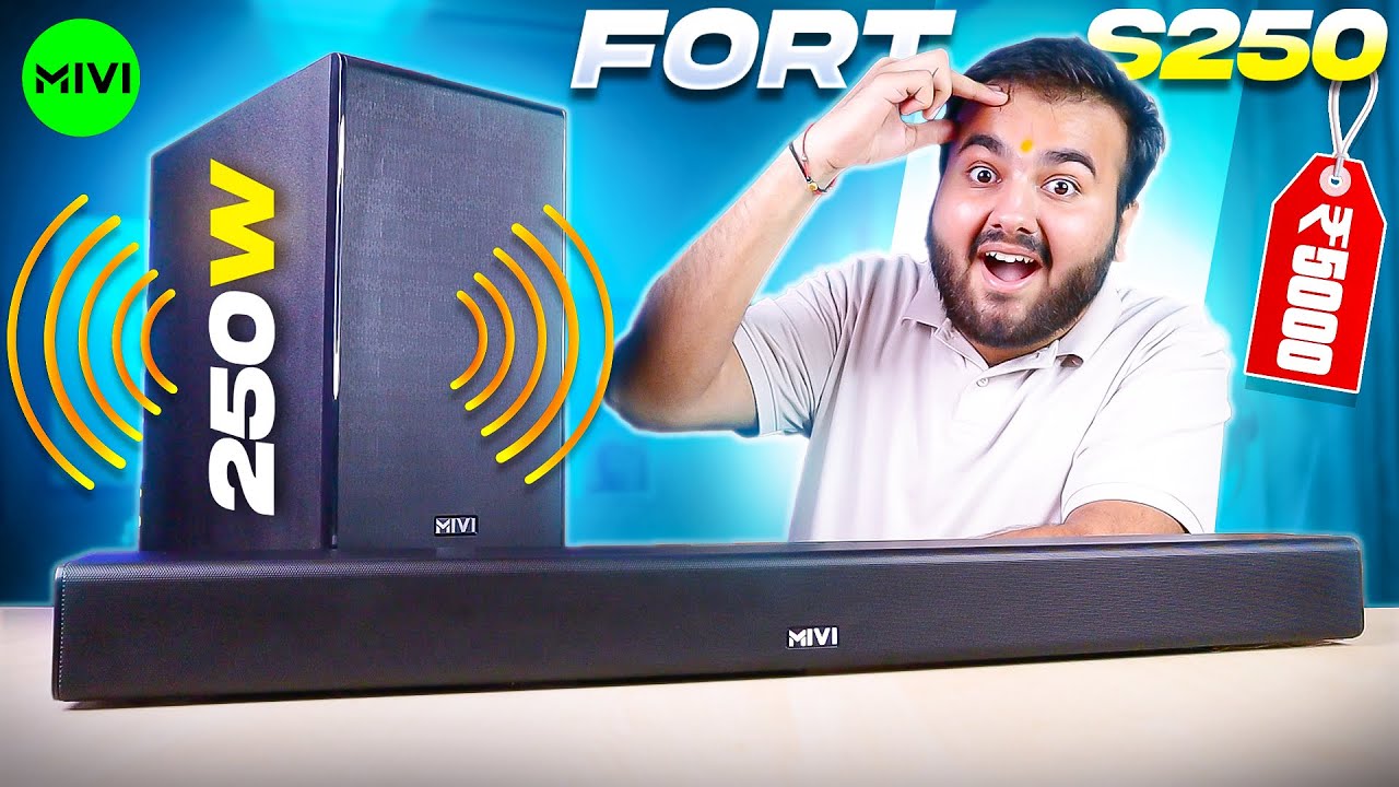 250W Soundbar under ₹5000/-  🤯 Mivi FORT S250 | 2.1 Channel