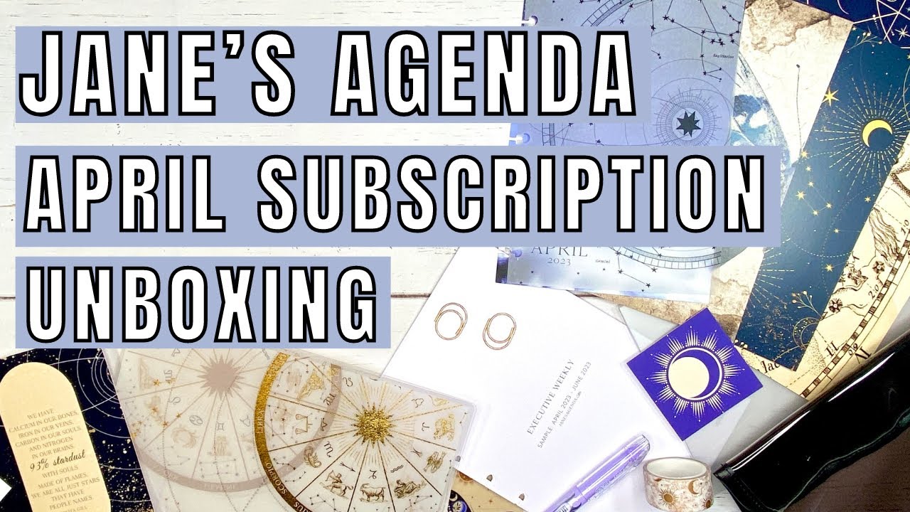Jane's Agenda Deluxe Subscription Unboxing / April 2023