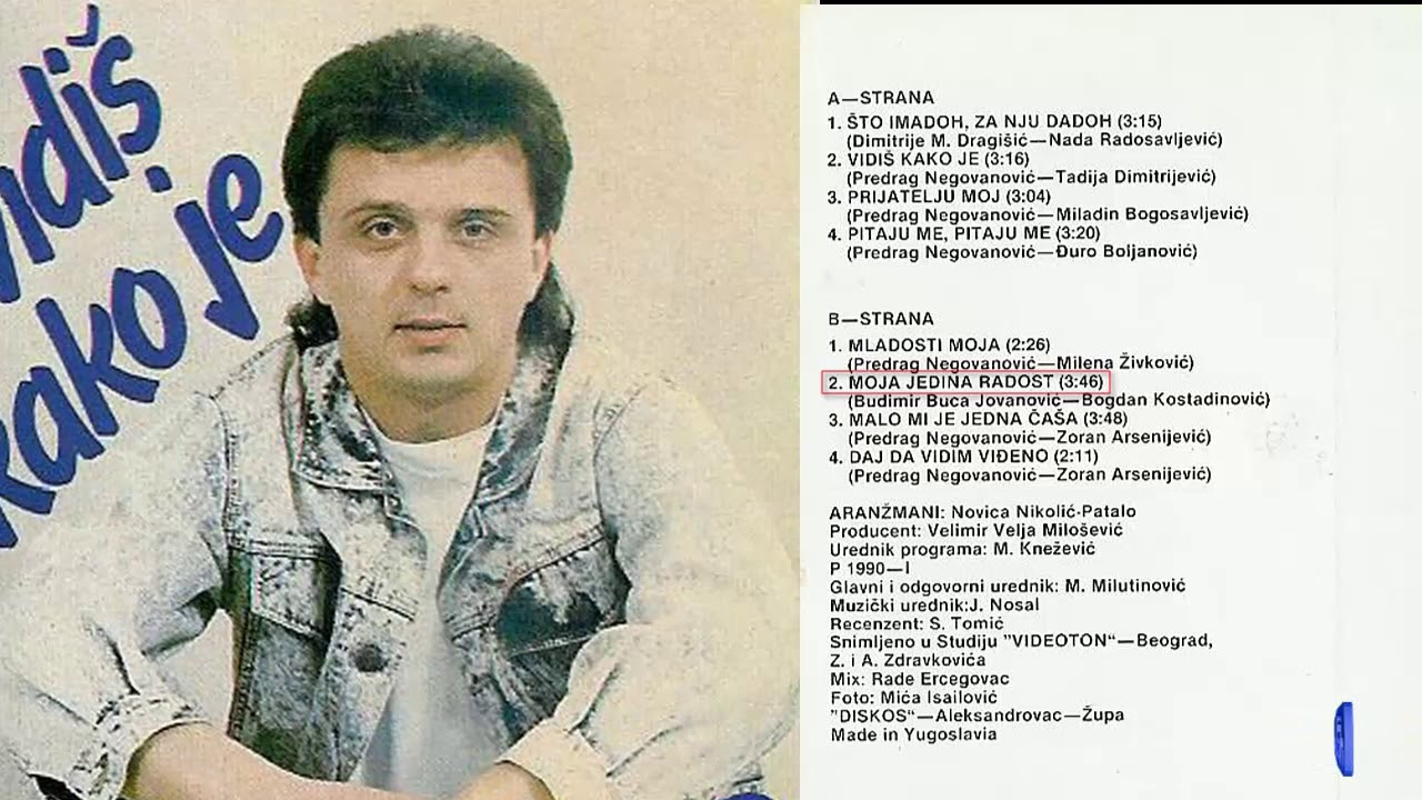 Milenko Zivkovic - Moja jedina radost - (Audio 1990)