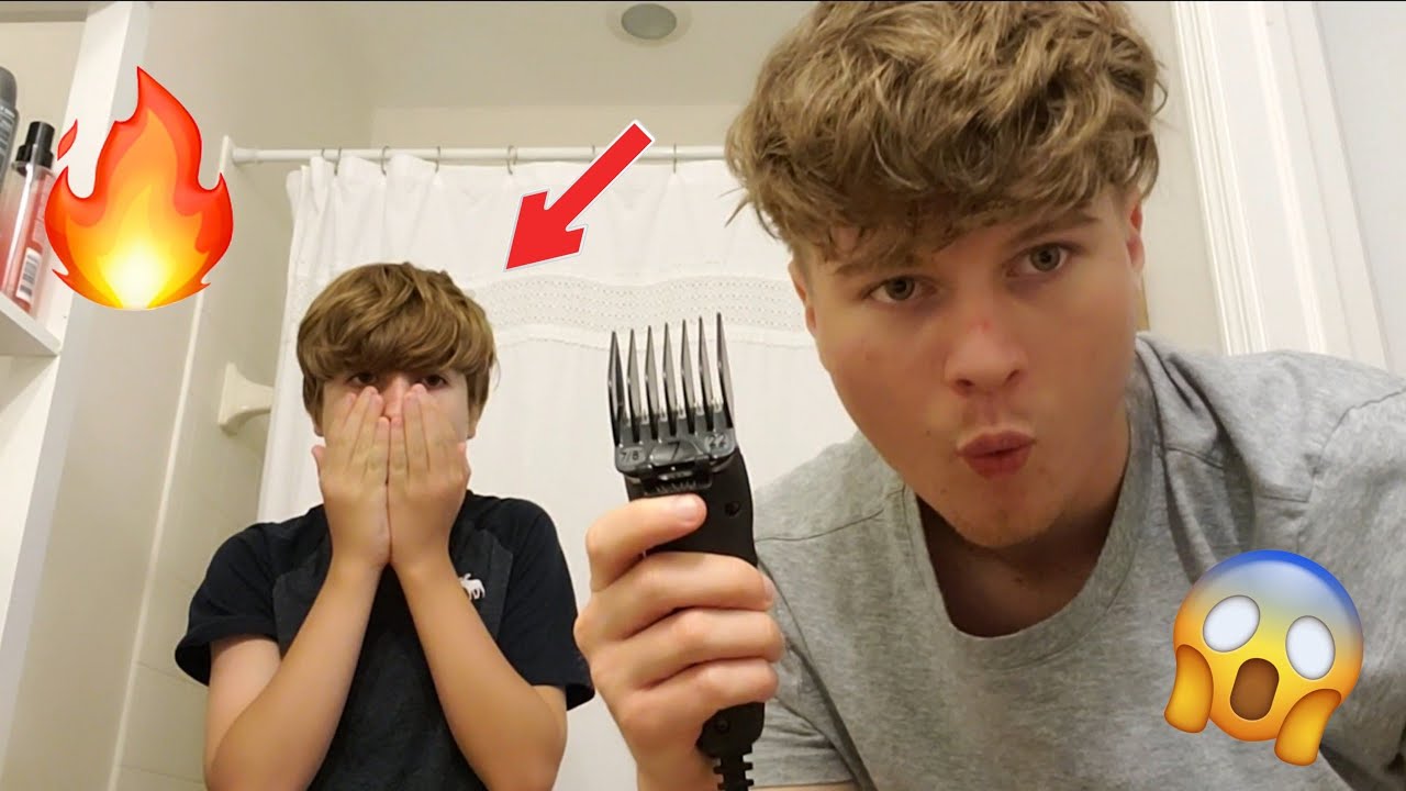 I cut my little brothers hair!!!