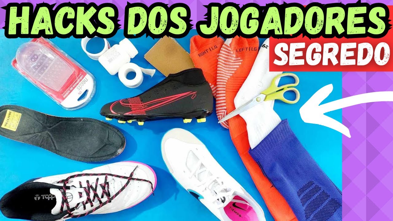 HACKS E MACETES PARA CHUTEIRAS FUTSAL, CAMPO E SOCIETY😲 PROFISSIONAIS USAM ESSES TRUQUES‼ TESTA AÍ👍