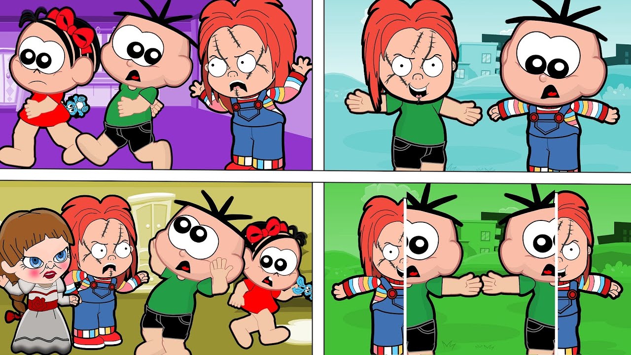 Mônica Cebolinha e Cascão em Especial Chucky 3 Episódios Assustadores - Desenho Animado