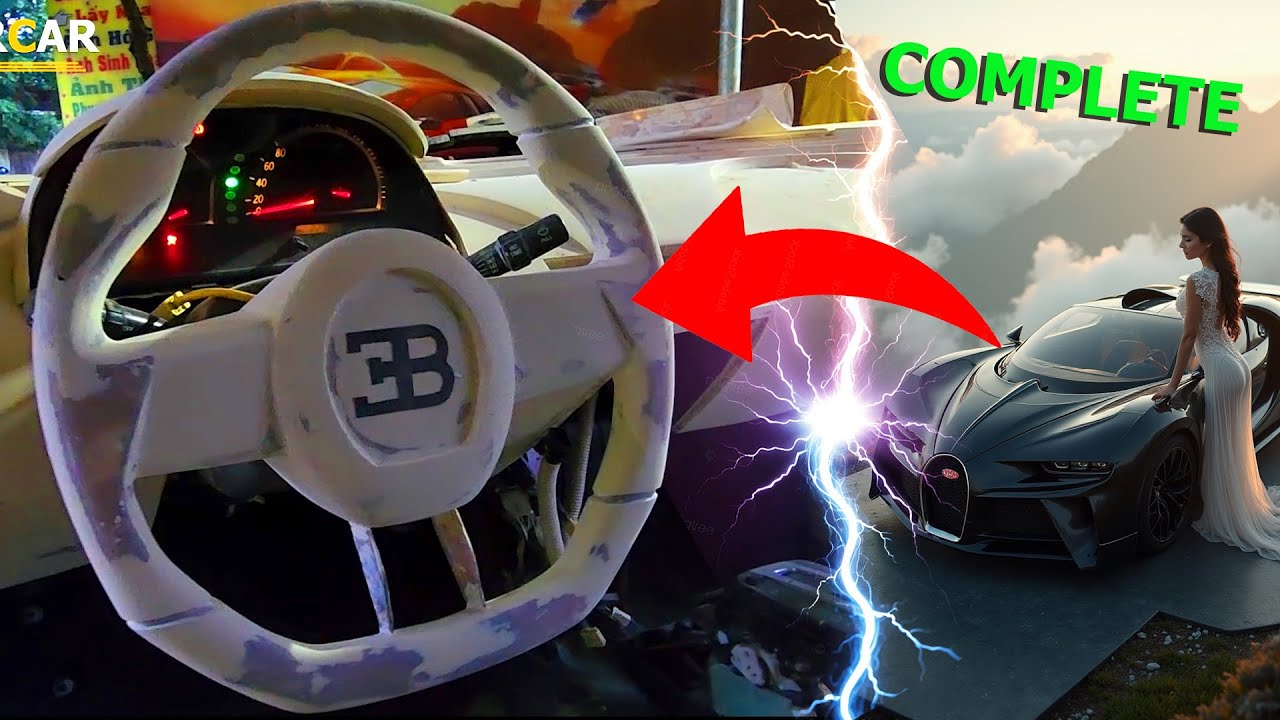 Полное ВИДЕО, Изготовление Рулевого колеса / Интерьер Суперкара Bugatti La Voiture Noire
