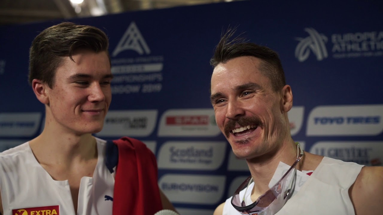 Jakob and Henrik Ingebrigtsen after winning Gold and Bronze in the 3000m