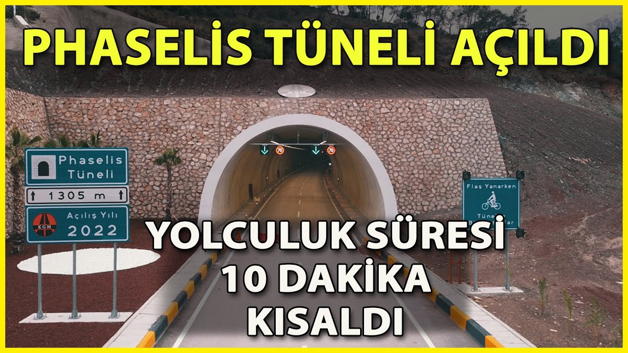 Phaselis Tüneli Açıldı, Yolculuk Süresi 10 Dakika Kısalacak