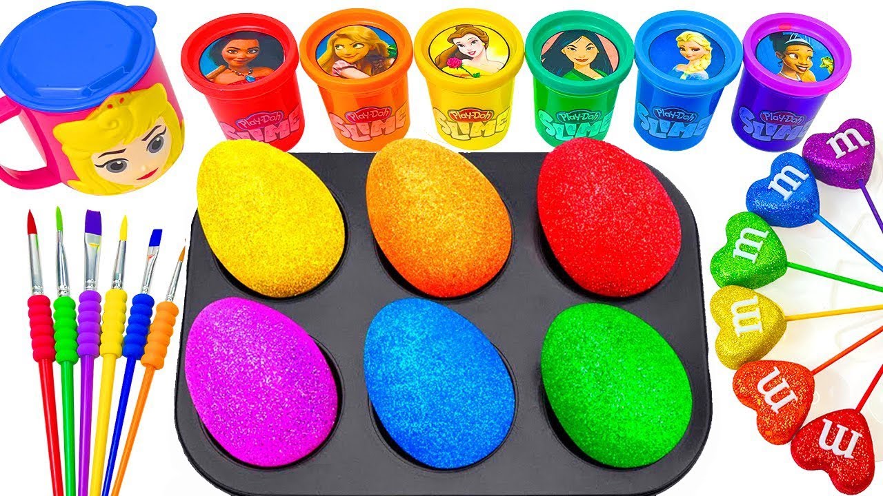 Oddly Satisfying Video l Making DIY Real Top Sounds Crunch Lollipops Glitter SPRUNKI Miixing ASMR