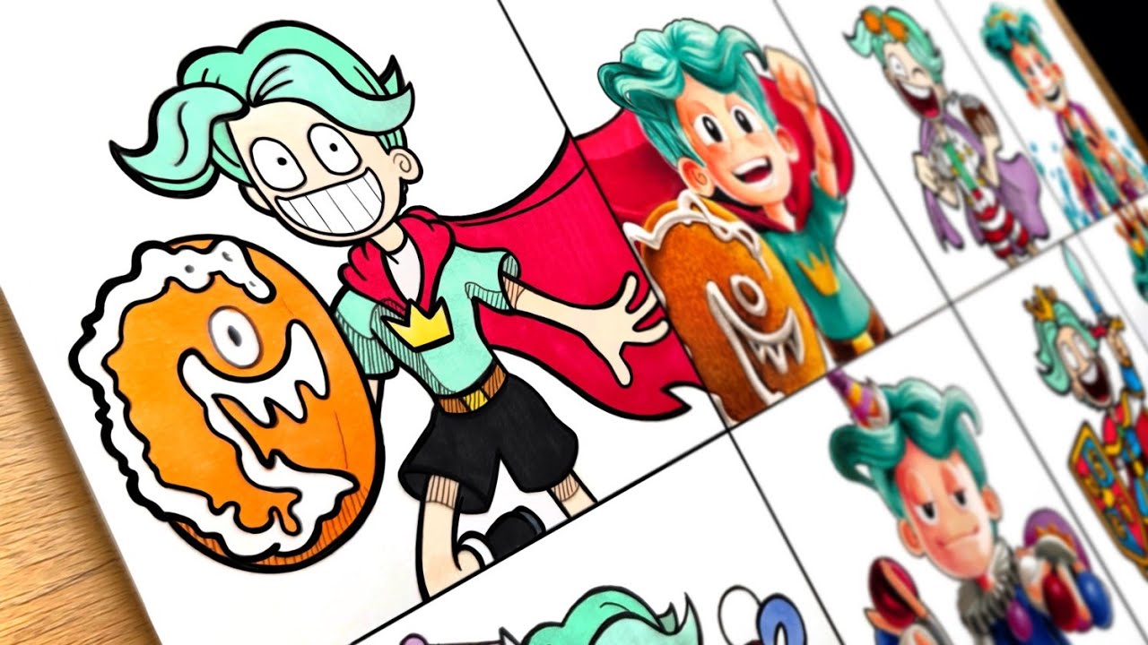 Drawing Rory Redcape All Skins Cartoon Vs Original ( Poppy Playtime Chapter 5 ) Concept