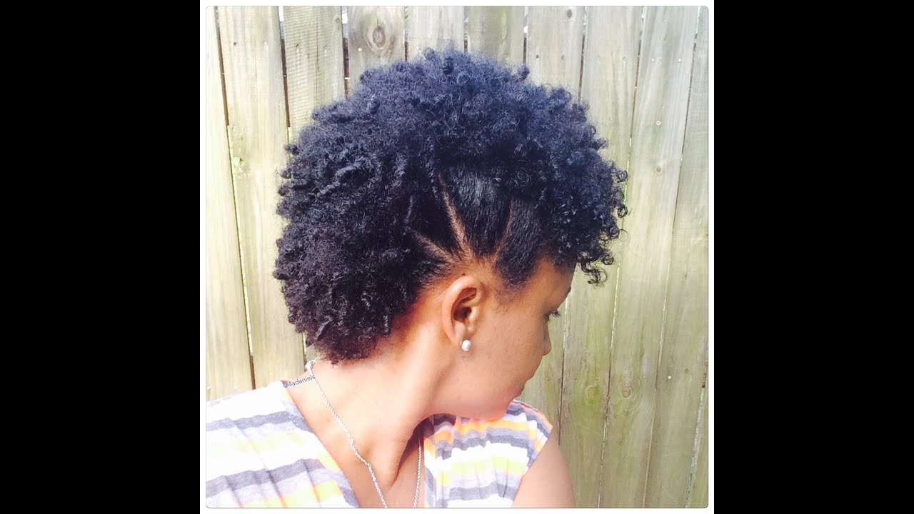 Natural Hair| Mohawk (frohawk) on short/medium length