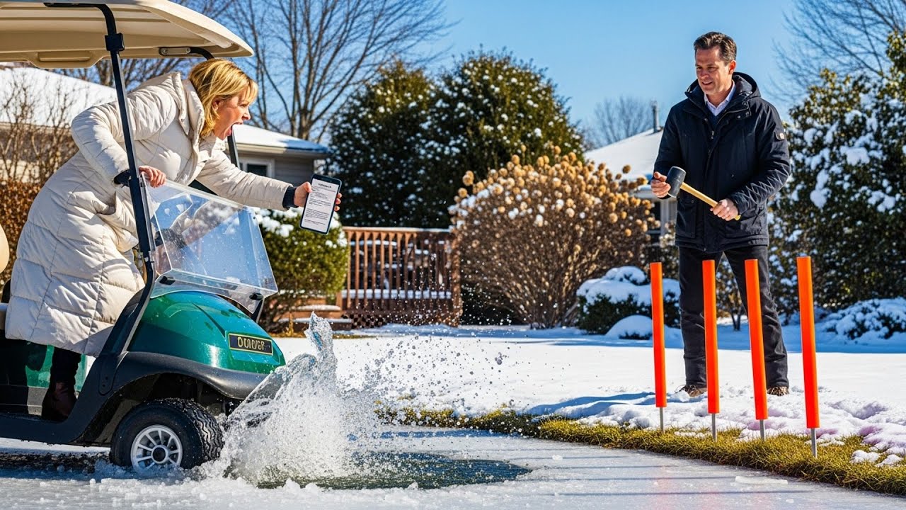 HOA Demanded I Remove My Snow Markers, Then Drove Their Golf Cart Into My Frozen Pond