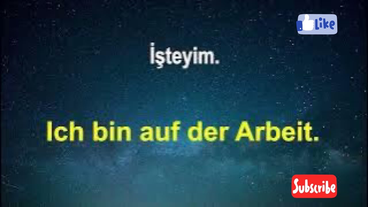 Almanca öğrenmek istiyorsan kesin izle (ders 3 Almanca günlük hayatta kullanılan cümleler)