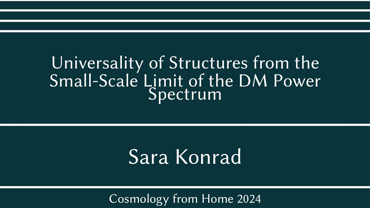Sara Konrad | Universality of Structures from the Small-Scale Limit of the DM Power Spectrum
