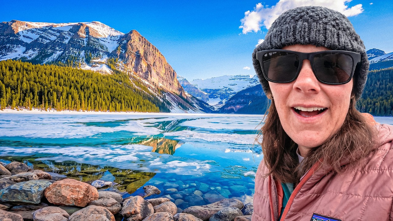 Canada Road Trip FROZEN But Beautiful Day in Banff | RV Road Trip