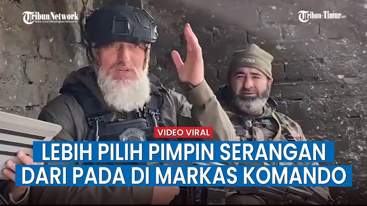 Perwira Tinggi Chechnya Sisir Jalan di Mariupol dan Tebar Senyuman Keberhasilan