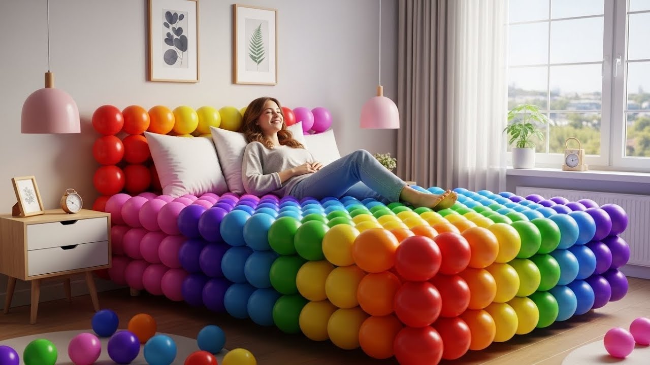 🛏️🌈 Which Color Dream Bed Would You Choose? | Ultimate Oddly Satisfying AI ASMR ✨😴