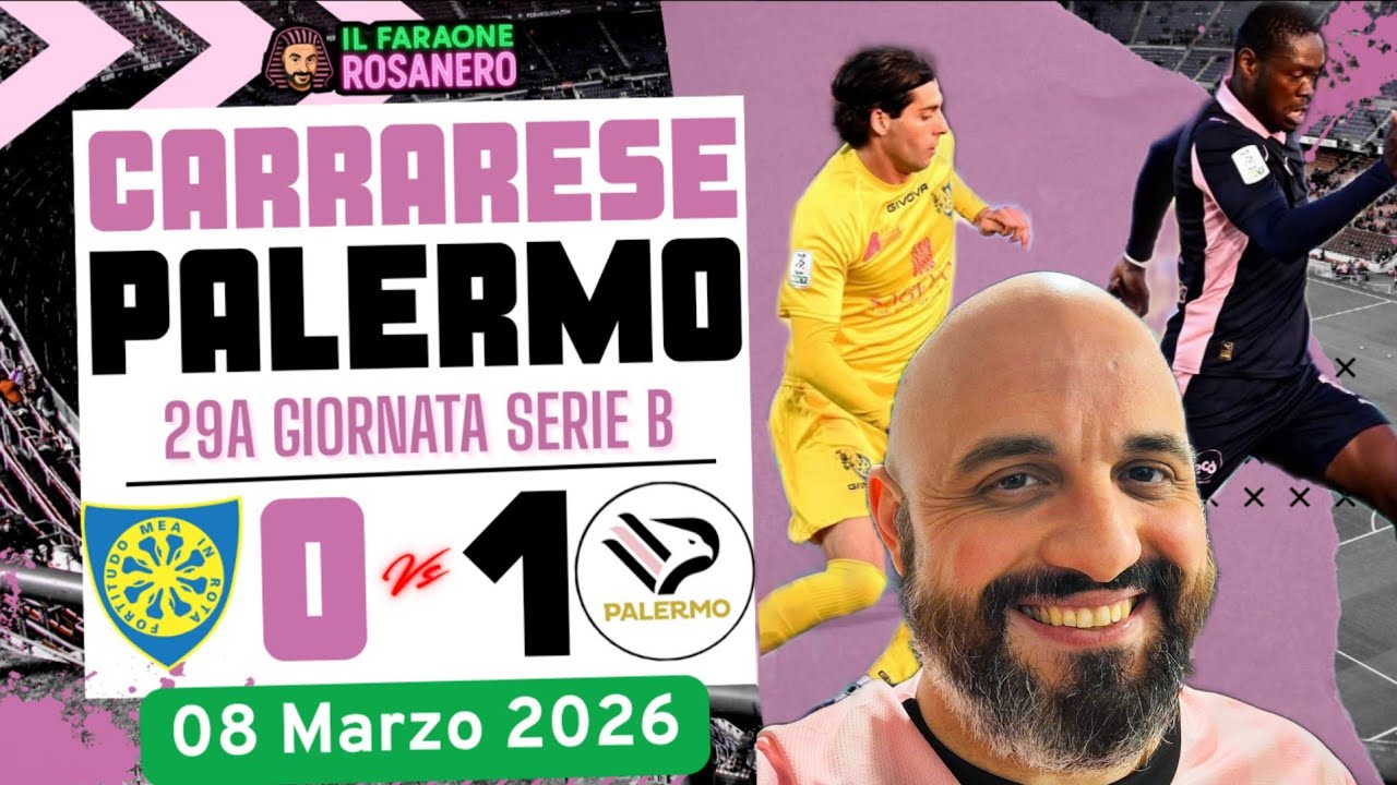 COMPLIMENTI ALLA CARRARESE MA IL PALERMO VINCE 0-1 E CONTINUA A SPERARE NEL SOGNO SERIE A
