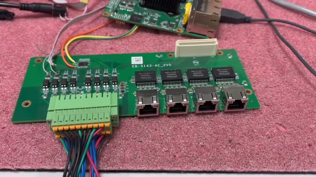 RK3568 4 network port expansion board. It is used for the expansion of electric power, new energy, r