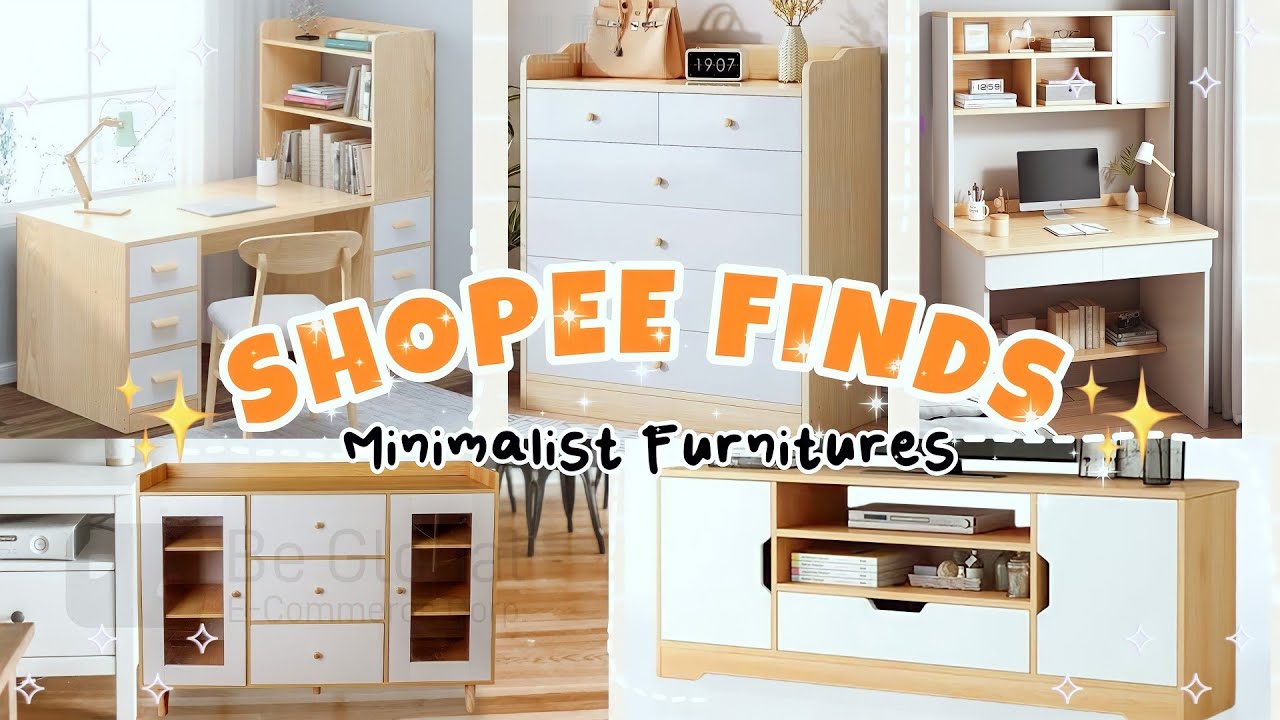 shopee finds 🛒 Aesthetic Minimalist Furniture You Can Find On Shopee | 6.6  Mid-year Sale ✨