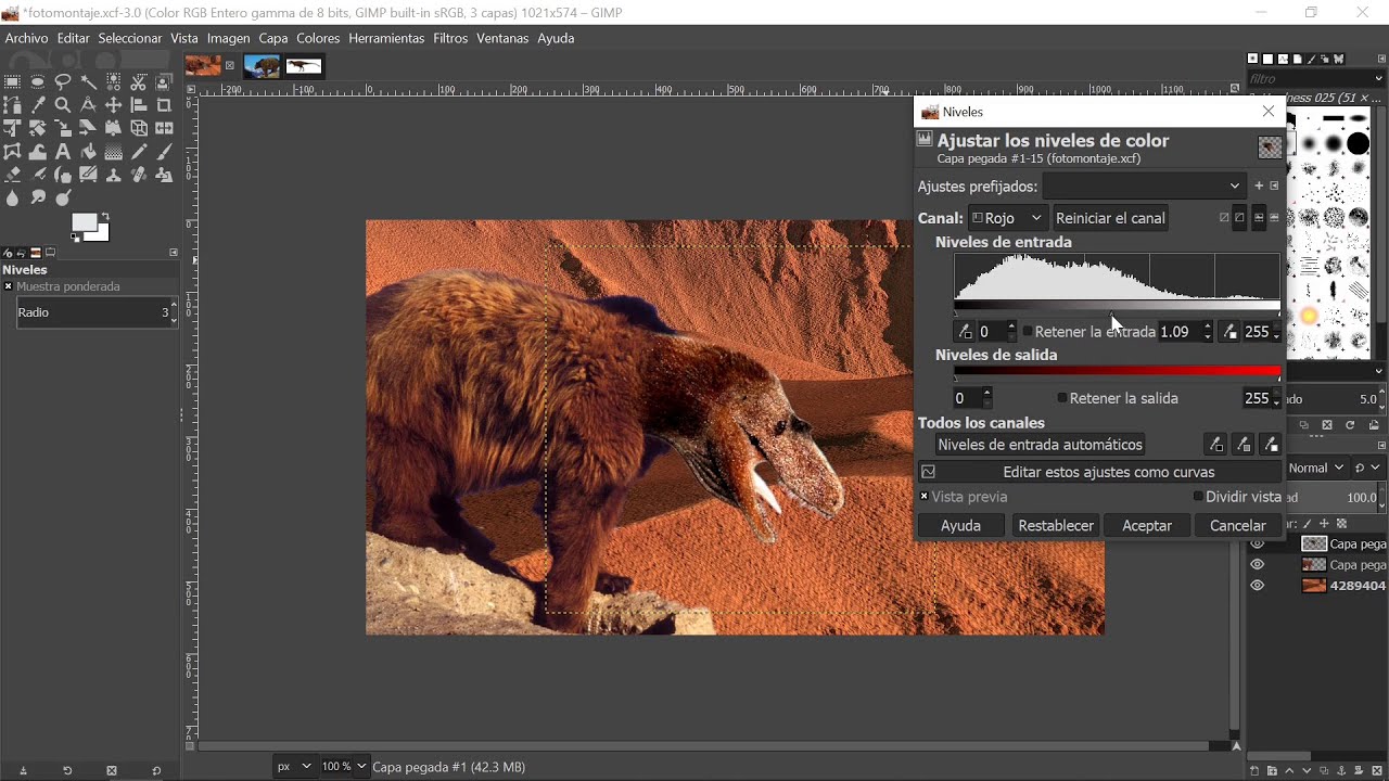 Fotomontaje en Gimp, parte 2