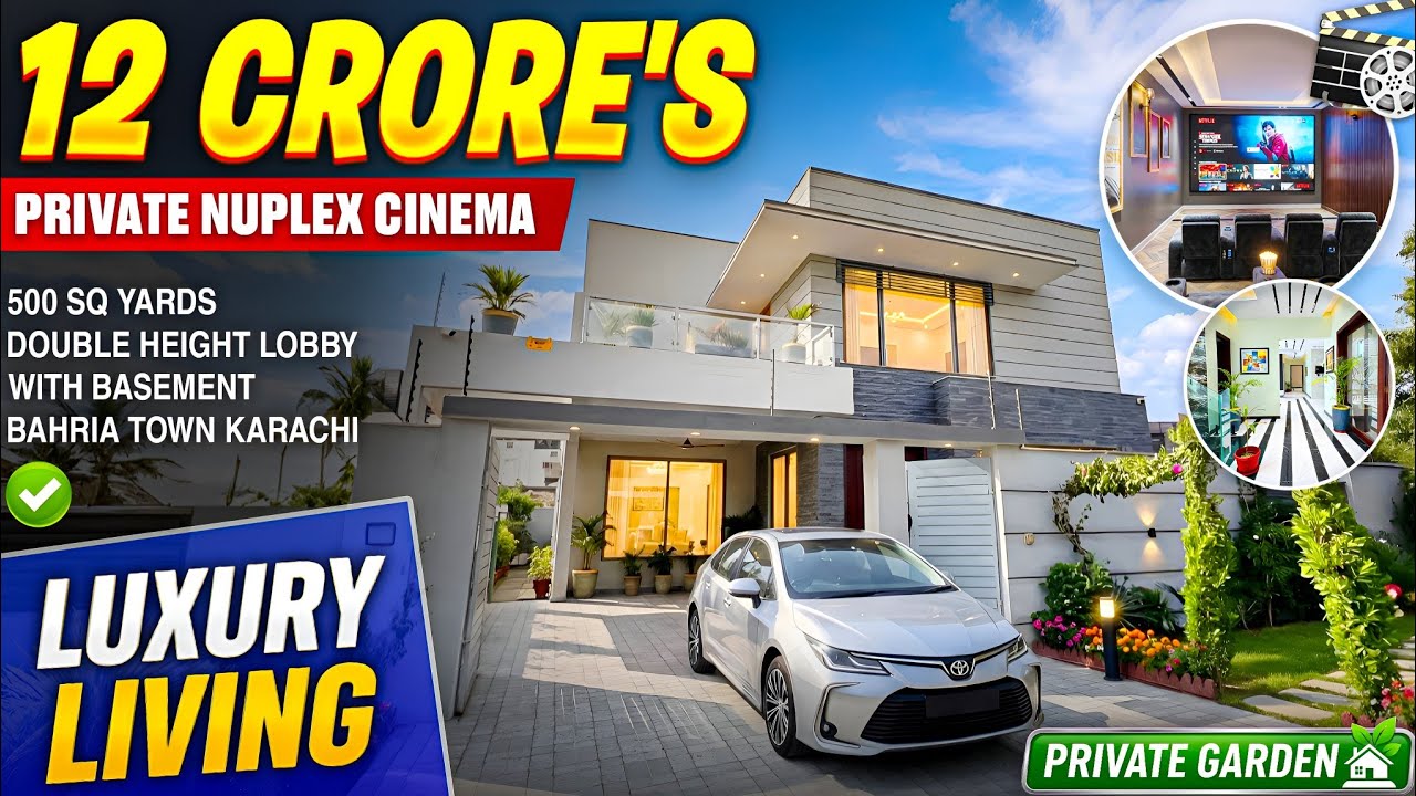 PRIVATE-NUPLEX🎥: Inside One Of Bahria Town Karachi&rsquo;s HILLS-TOP!✅  🏡500-Sq Yards Villa  For Sale