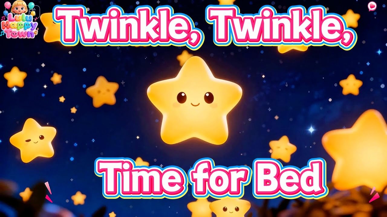 Twinkle, Twinkle, Time for Bed | Bedtime Lullaby for Kids | Animated Nursery Rhyme & Kids Song