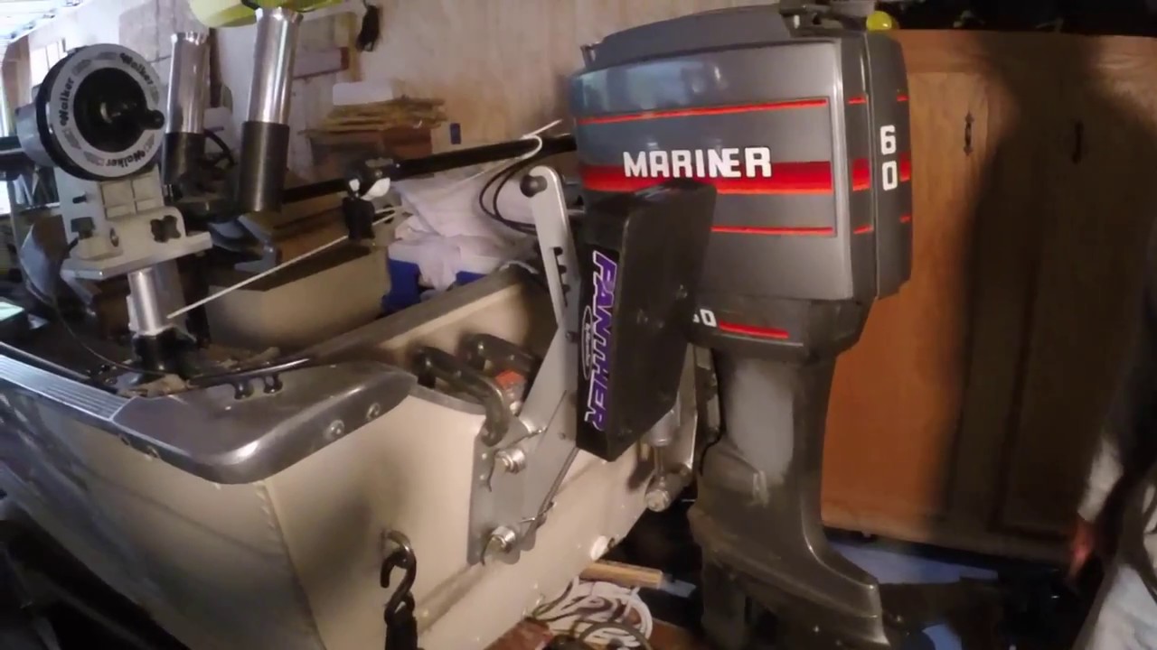 Installing kicker motor mount on Fishing Machine