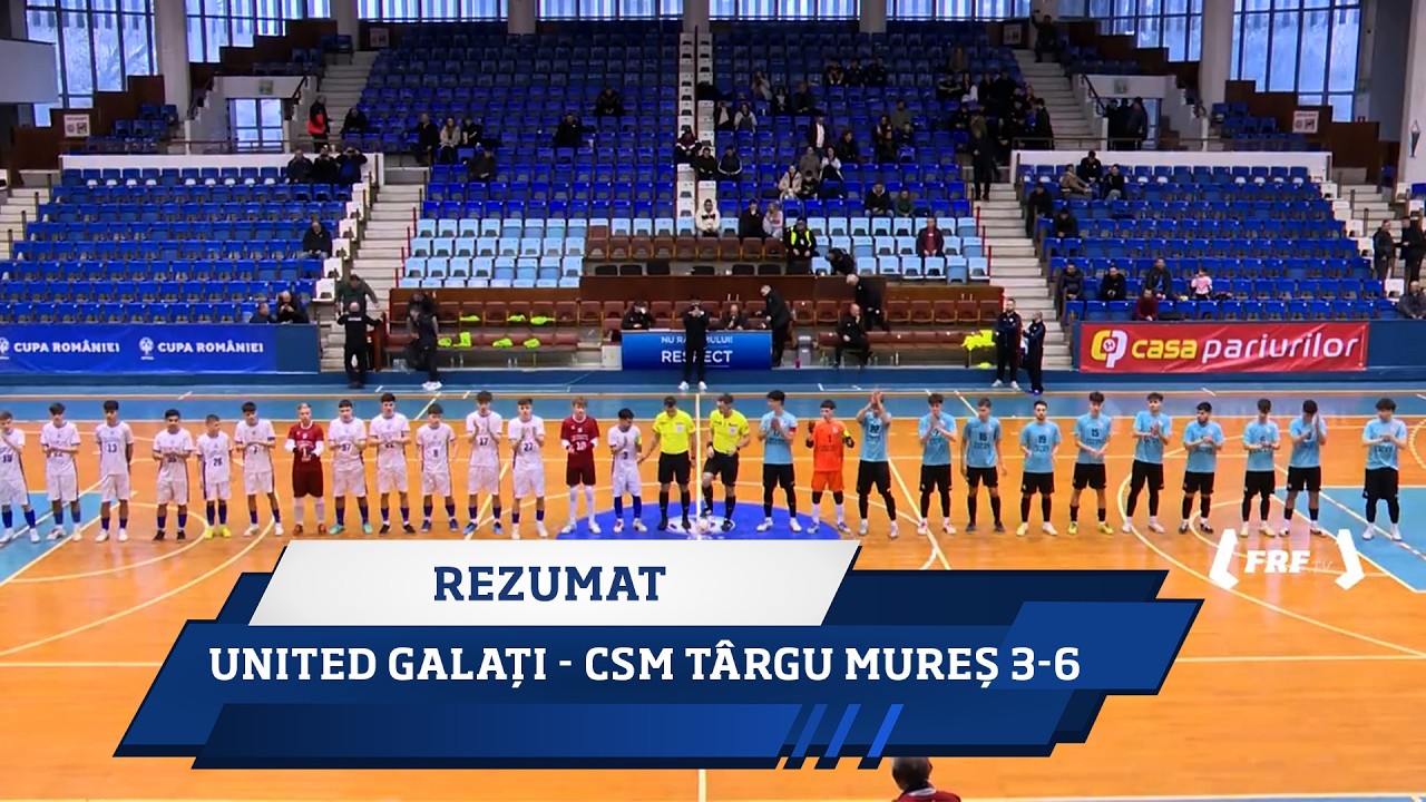 Cupa României Futsal U19, Semifinala 1: United Galați - CSM Târgu Mureș 3-6 (Rezumat, 22.02.2026)
