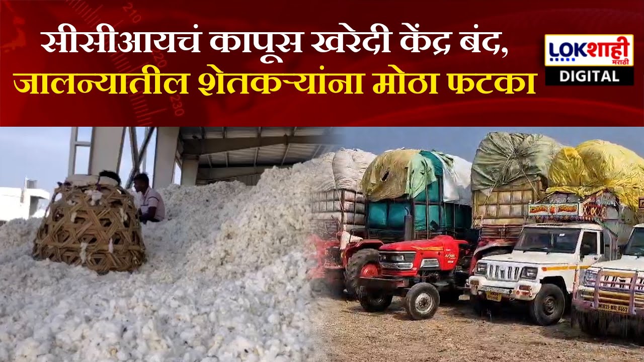 Jalna Cotton Issue | जालन्याच्या परतूर येथे सीसीआयचं कापूस खरेदी केंद्र बंद, शेतकऱ्यांना मोठा फटका