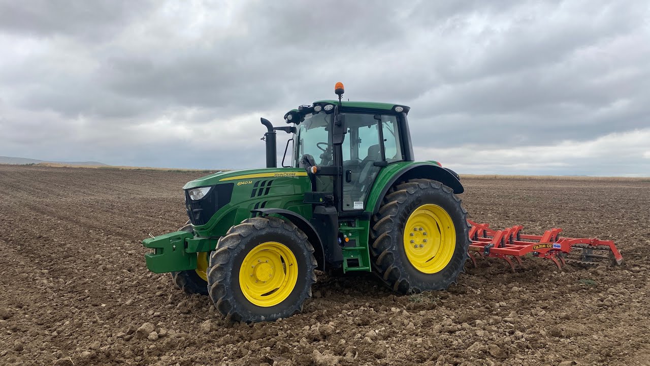 Nadas ikileme, kaz ayağı &ccedil;ekimi (POV) John deere 6140m tarım &ouml;z alp3-13  Field cultivating at spring