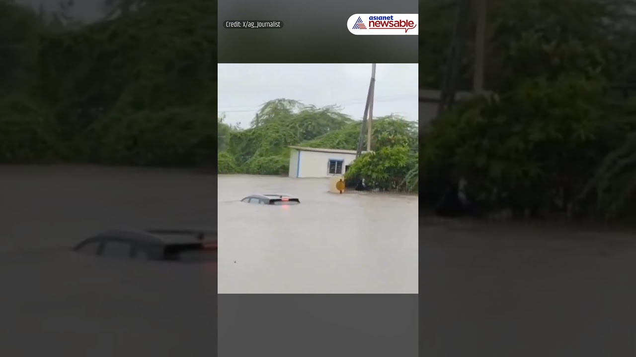 Police Station Washes Away After Heavy Rain in Gujarat's Jamnagar #Viral #Trending #Short