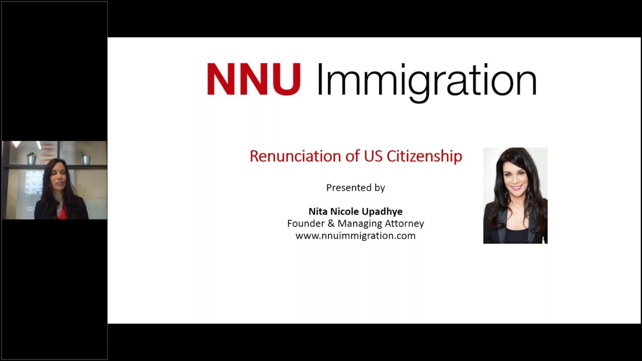 Webinar: Renunciation of US Citizenship