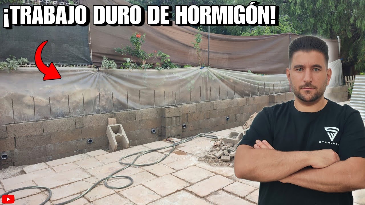 ✅ REFORMANDO CASA OKUPA | #55 MURO de bloque H armado!