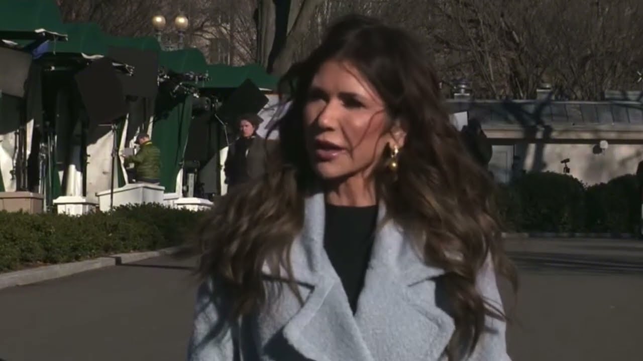 Kristi Noem Speaks to Reporters at the White House