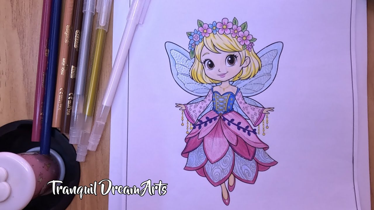Relaxing Angel Coloring | Calm Music for Stress Relief & Inner Peace | coloring